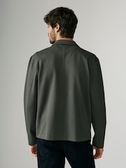 Khaki Green Jersey Shacket - Image 2 of 9