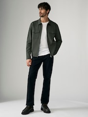 Khaki Green Jersey Shacket - Image 3 of 9