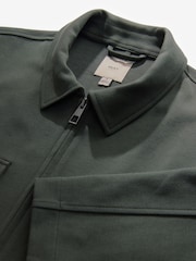 Khaki Green Jersey Shacket - Image 8 of 9