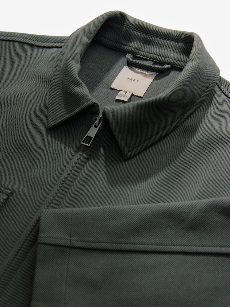 Vert kaki - Surchemise en jersey - Image 8 of 9