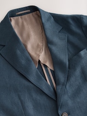 Navy Blue Regular Fit Signature Textured Blazer - Image 8 of 10