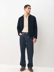Navy Blue Seersucker Shacket - Image 3 of 6