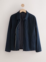 Navy Blue Seersucker Shacket - Image 6 of 6