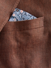 Rust Brown Signature Leomaster Linen Blazer - Image 8 of 9