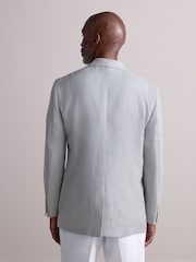 Mint Green Regular Fit Signature Textured Blazer - Image 3 of 4