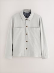 Grey Striped Twin Pocket Smart Shacket - Image 1 of 4