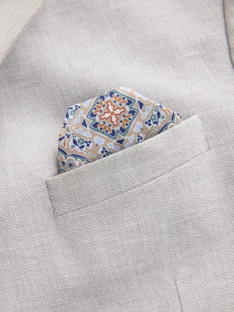 Lichtgrijs - Normale Pasvorm - Blazer van linnenmix met textuur - Image 8 of 12