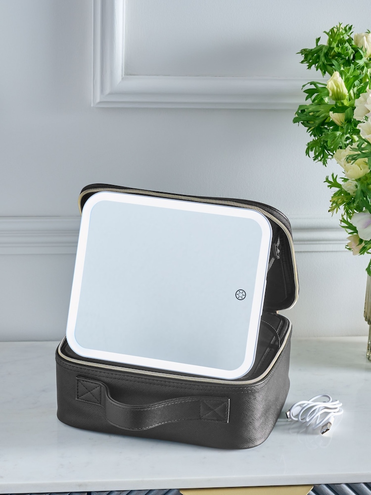 Light Up Mirror Makeup Bag With Removable LED Mirror - Image 2 of 11