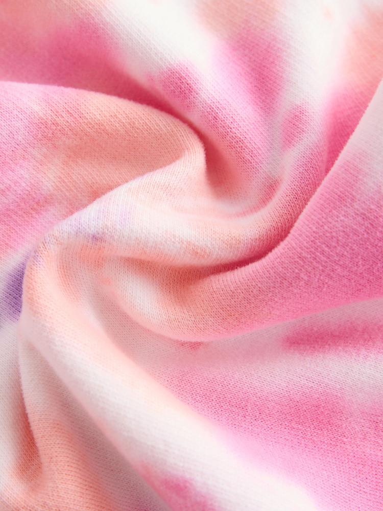 Multi Pink Tie Dye Zip Through Hoodie (3-16yrs) - Image 7 of 8
