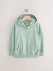 Green Slogan Graphic 100% Cotton Zip Through Hoodie (3-16yrs) - Image 3 of 8