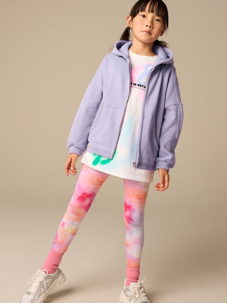 Dusky Purple Zip Through Hoodie (3-16yrs) - Image 3 of 8