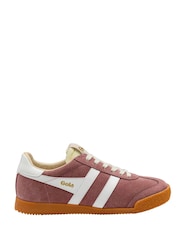 Gola Pink Elan Suede Lace-Up Trainers - Image 1 of 4