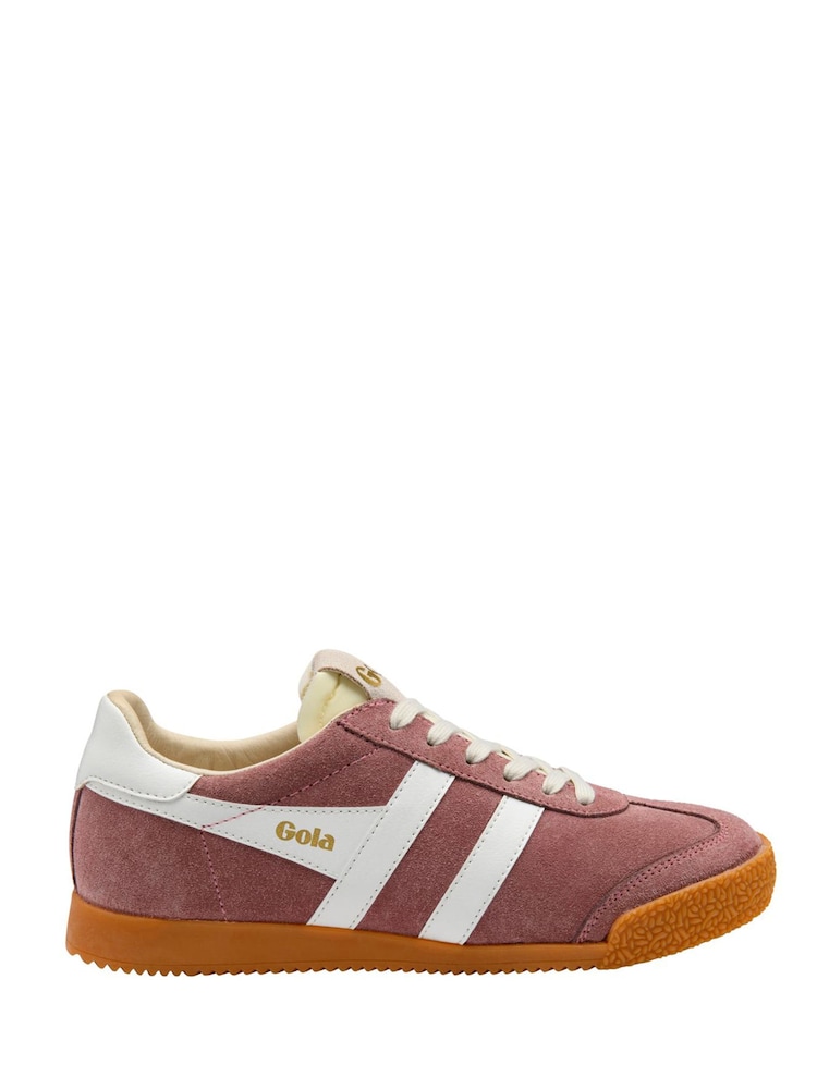 Gola Pink Elan Suede Lace-Up Trainers - Image 1 of 4 Gola Pink Elan Suede Lace-Up Trainers - Image 1 of 4