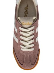 Gola Pink Elan Suede Lace-Up Trainers - Image 4 of 4