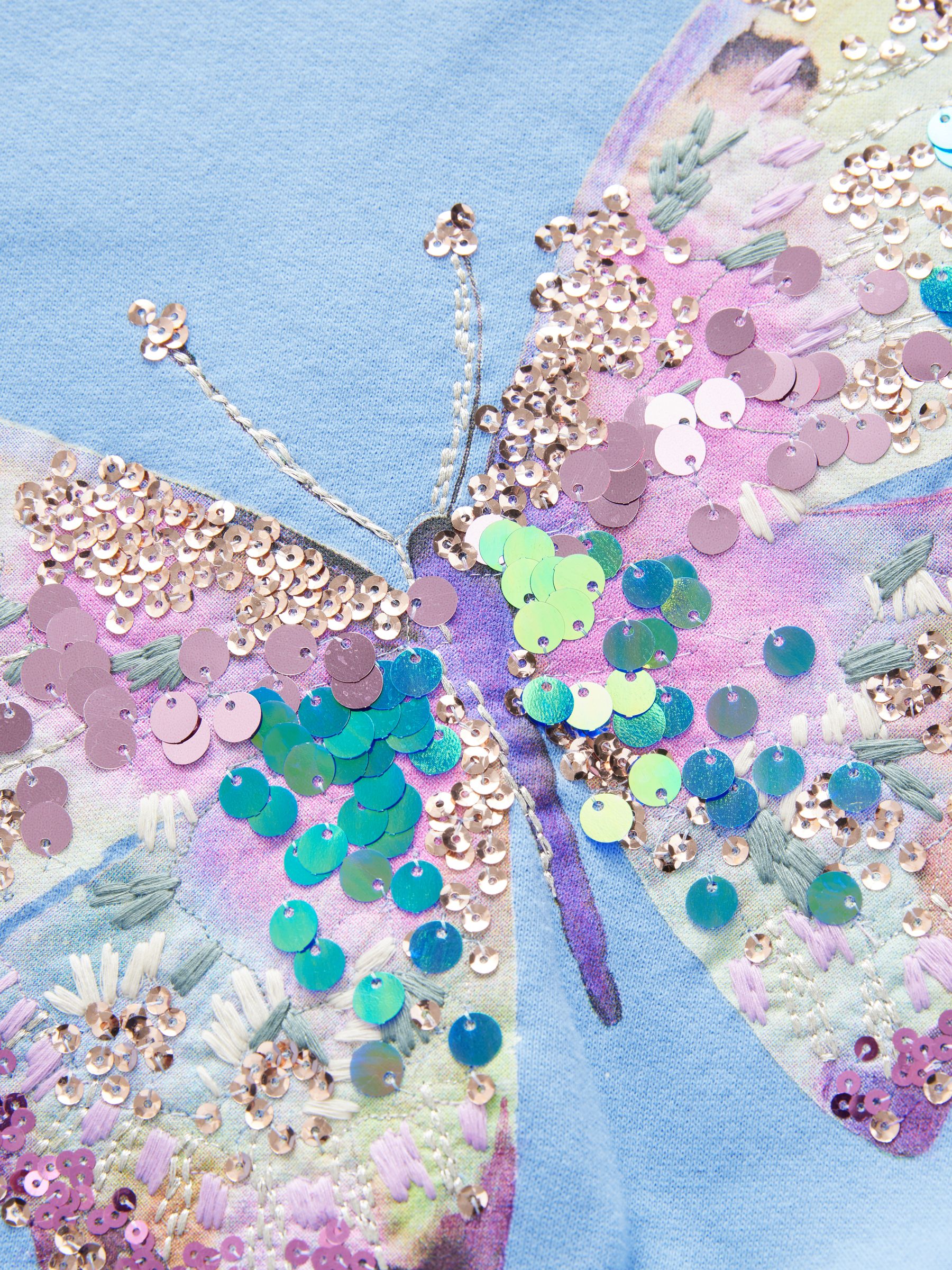 Embellished Sequin Butterfly Jumper