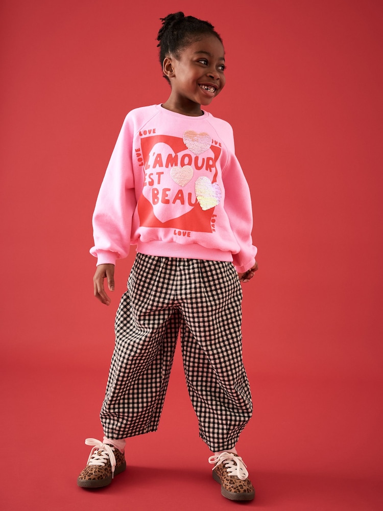 Pink Sequin Hearts Sweatshirt (3-16yrs) - Image 2 of 7