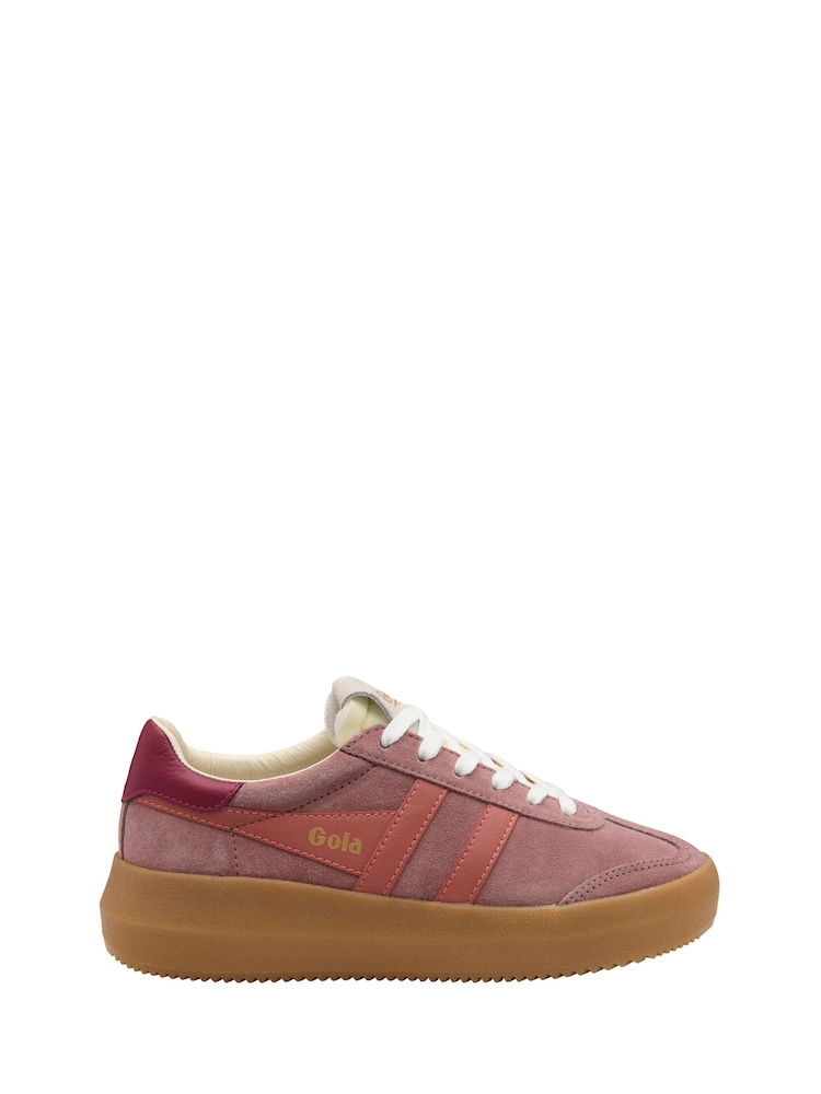 Gola Purple Athena Suede Lace-Up Trainers - Image 1 of 4