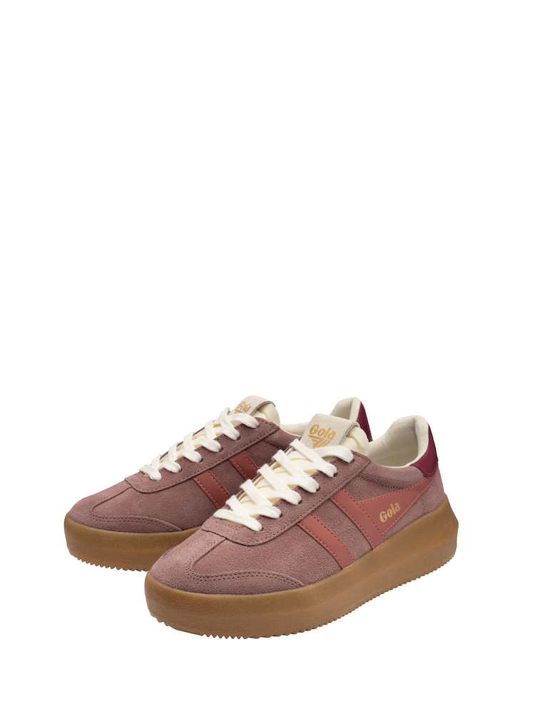 Gola Purple Athena Suede Lace-Up Trainers - Image 2 of 4
