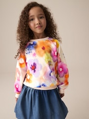 Multi Floral Print Sweatshirt (3-16yrs) - Image 1 of 9