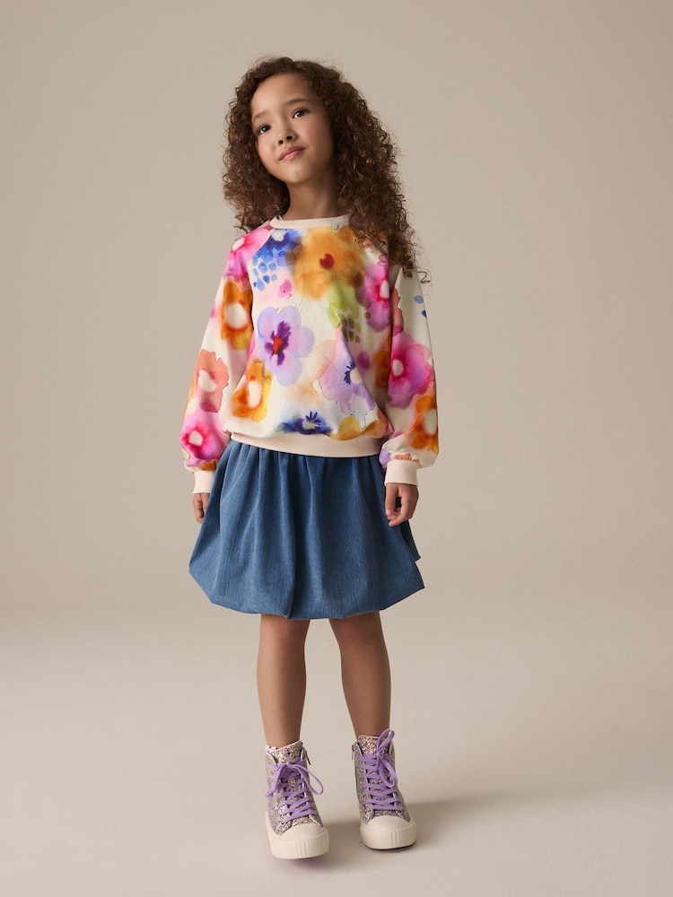 Multi Floral Print Sweatshirt (3-16yrs) - Image 2 of 9