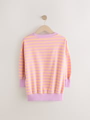 Pink/Yellow Stripe 100% Cotton Sweatshirt (3-16yrs) - Image 6 of 7