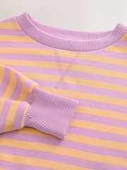 Pink/Yellow Stripe 100% Cotton Sweatshirt (3-16yrs) - Image 7 of 7