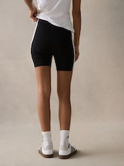adidas Black 3 Stripe Bike Shorts - Image 2 of 7