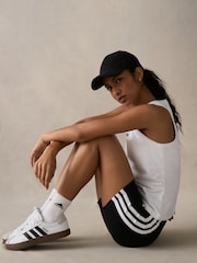 adidas Black 3 Stripe Bike Shorts - Image 3 of 7
