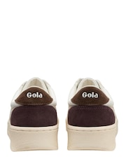 Gola White Grandslam Trident Lace-Up Trainers - Image 3 of 4