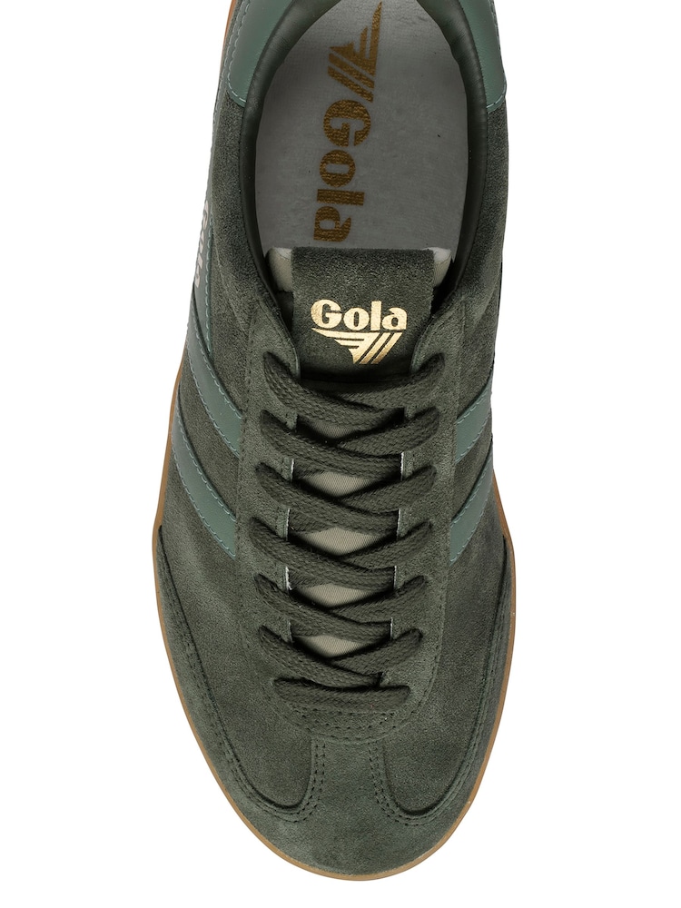 Gola Green Cyclone Suede Lace-Up Trainers - Image 4 of 4