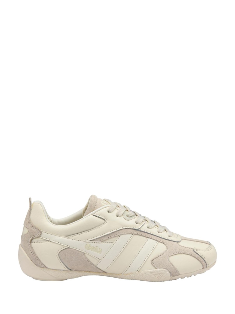 Gola White Corva Leather Lace-Up Trainers - Image 1 of 4 Gola White Corva Leather Lace-Up Trainers - Image 1 of 4