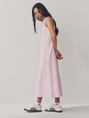 adidas Pink Maxi 3-Stripes Dress - Image 3 of 9