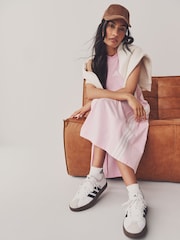 adidas Pink Maxi 3-Stripes Dress - Image 7 of 9