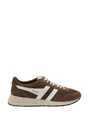 Gola Brown Delta Lace-Up Trainers - Image 1 of 4