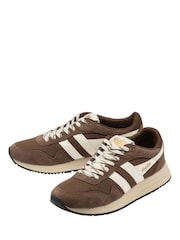 Gola Brown Delta Lace-Up Trainers - Image 2 of 4