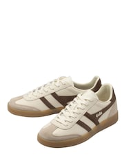 Gola Off White Viper Leather Lace-Up Trainers - Image 2 of 4