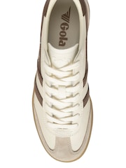 Gola Off White Viper Leather Lace-Up Trainers - Image 4 of 4