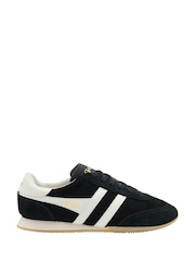 Gola Black Sprinter Suede Lace-Up Trainers - Image 1 of 4
