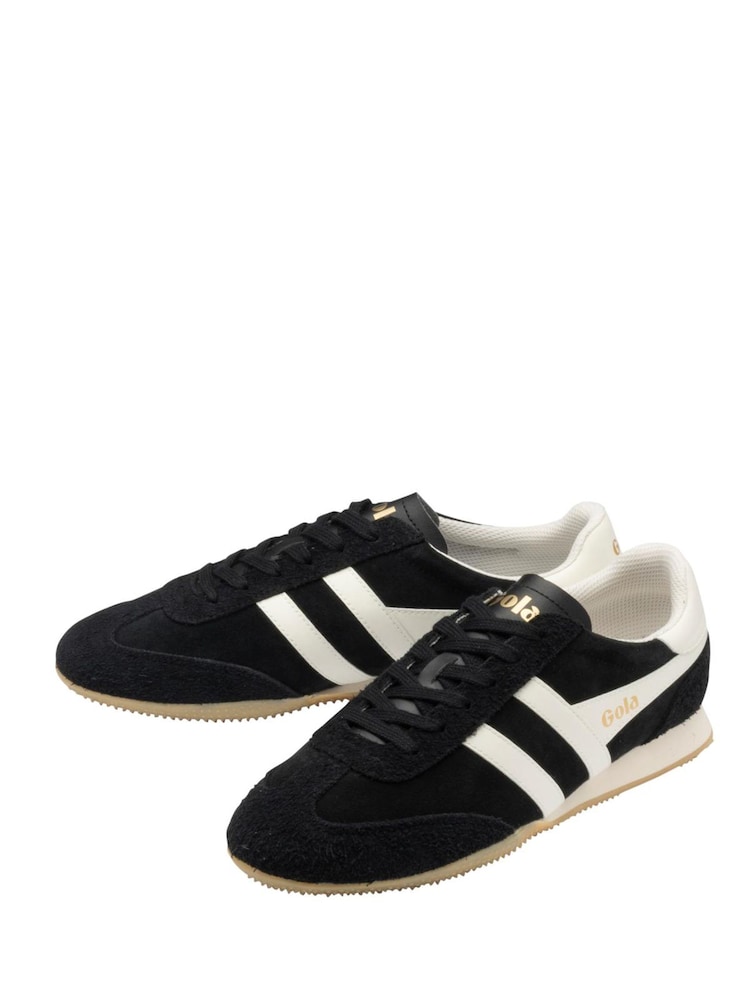 Gola Black Sprinter Suede Lace-Up Trainers - Image 2 of 4 Gola Black Sprinter Suede Lace-Up Trainers - Image 2 of 4