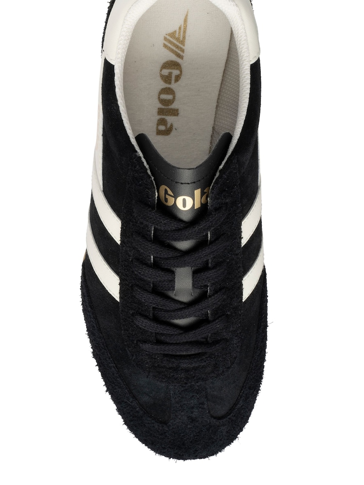 Gola Black Sprinter Suede Lace-Up Trainers - Image 4 of 4 Gola Black Sprinter Suede Lace-Up Trainers - Image 4 of 4