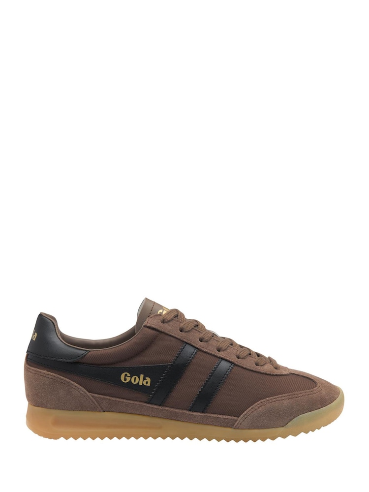 Gola Brown Tornado Lace-Up Trainers - Image 1 of 4 Gola Brown Tornado Lace-Up Trainers - Image 1 of 4