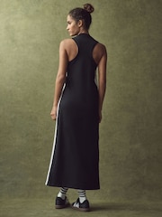 adidas Black Maxi 3-Stripes Dress - Image 2 of 4