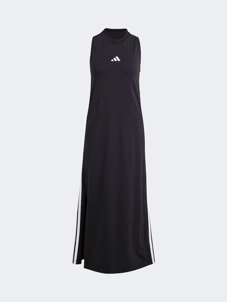 adidas Black Maxi 3-Stripes Dress - Image 4 of 4 adidas Black Maxi 3-Stripes Dress - Image 4 of 4