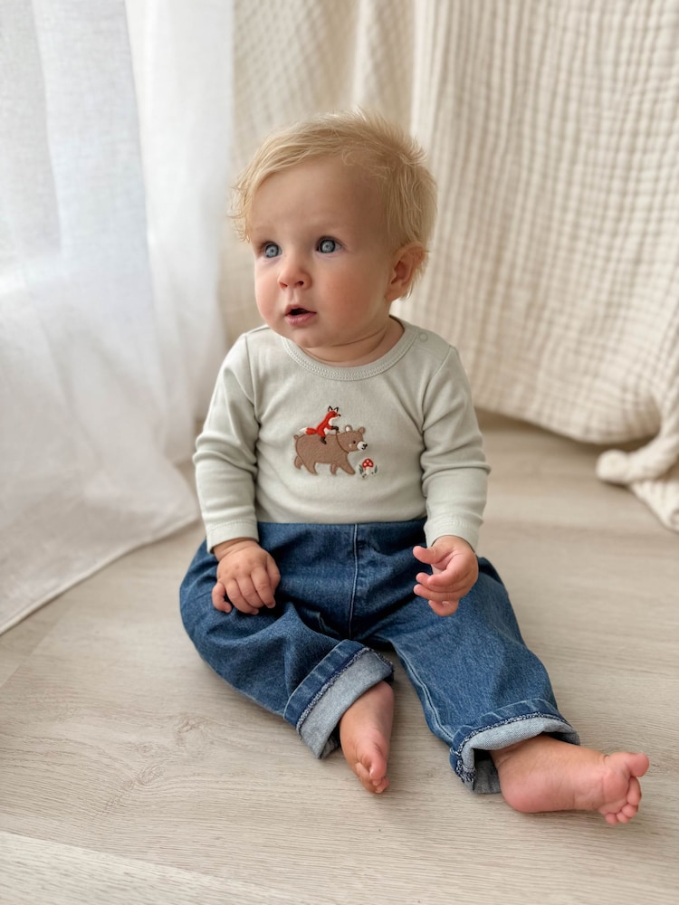 Purebaby Chambray Denim Slouchy Trousers - Imagen 1 de 7