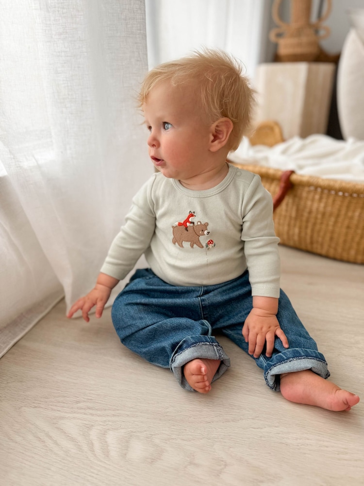 Purebaby Chambray Denim Slouchy Trousers - Imagen 2 de 7