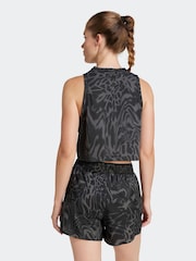 adidas Black Train Essential Minimal All Over Print Vest - Image 2 of 6
