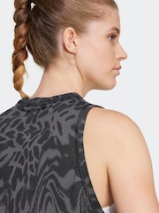 adidas Black Train Essential Minimal All Over Print Vest - Image 4 of 6