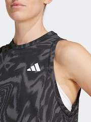 adidas Black Train Essential Minimal All Over Print Vest - Image 5 of 6