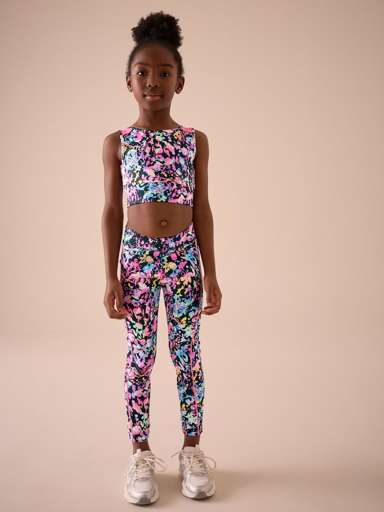 Multi Black Sports Crop Top (5-16yrs) - Image 1 of 7