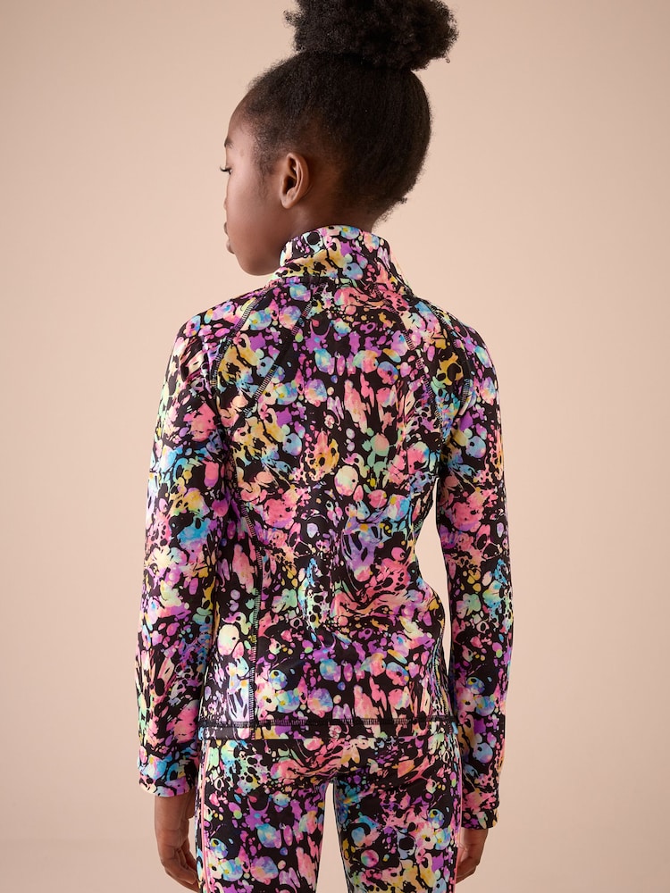 Negro multicolor - Chaqueta deportiva con cremallera (3-16años) - Imagen 2 de 9